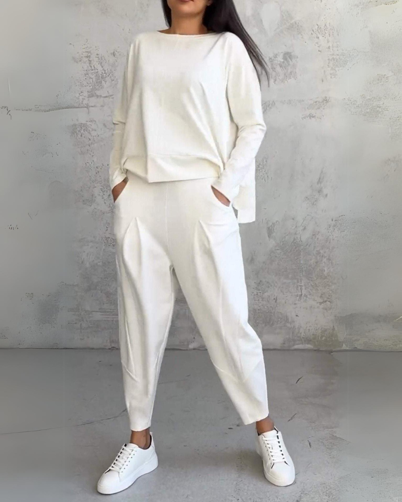 Conjunto de estar por casa de cuadros con corte suave y cómodo