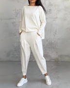 Conjunto de estar por casa de cuadros con corte suave y cómodo