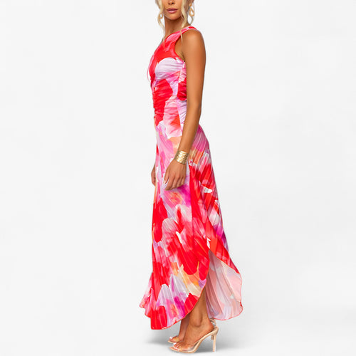 Asymmetric One-Shoulder Dress with Fitted Cut