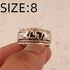 Butterfly and Heart Spinner Ring in Silver Colour with Moving Band