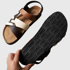 Sandalias anatómicas con acabado bicolor