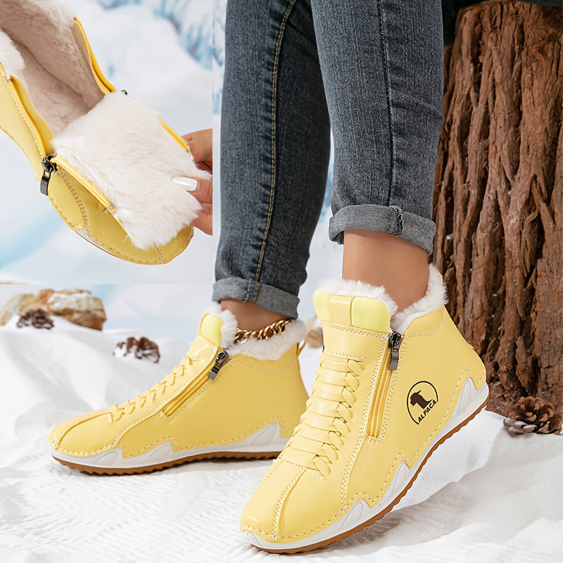 Lined Winter Boots with Wide Toe Box
