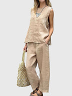 Airy Two Piece Set with Wide Unrestricted Cut