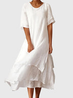 Lightweight Dress with Graceful Draped Fit
