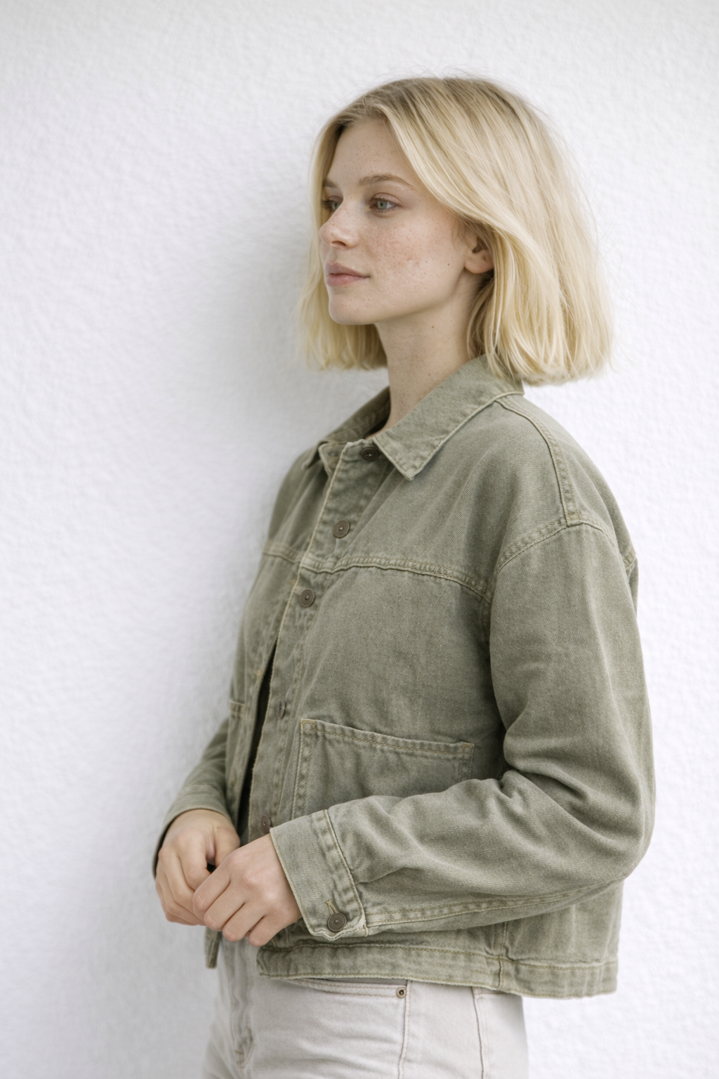 Denim-Look Jacket with Breathable Functional Fabric