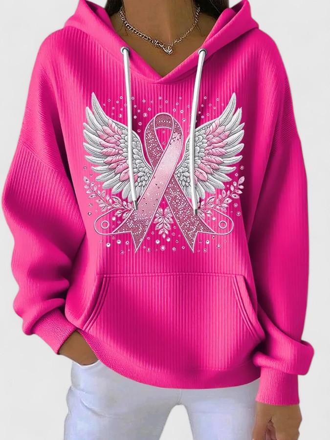 Hooded Jumper with Drawstring and Pockets