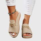 Slip-On Sandals with Shock Absorbing Sole