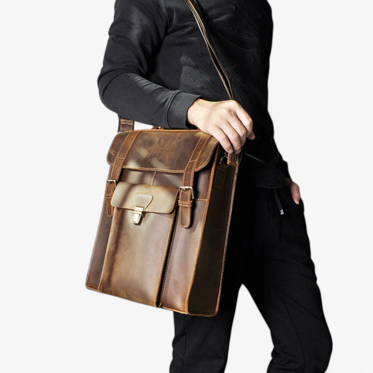 Convertible Backpack with Briefcase Carrying Design