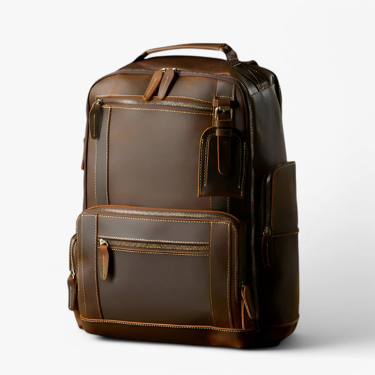 Retro-Style Backpack with Padded Laptop Sleeve