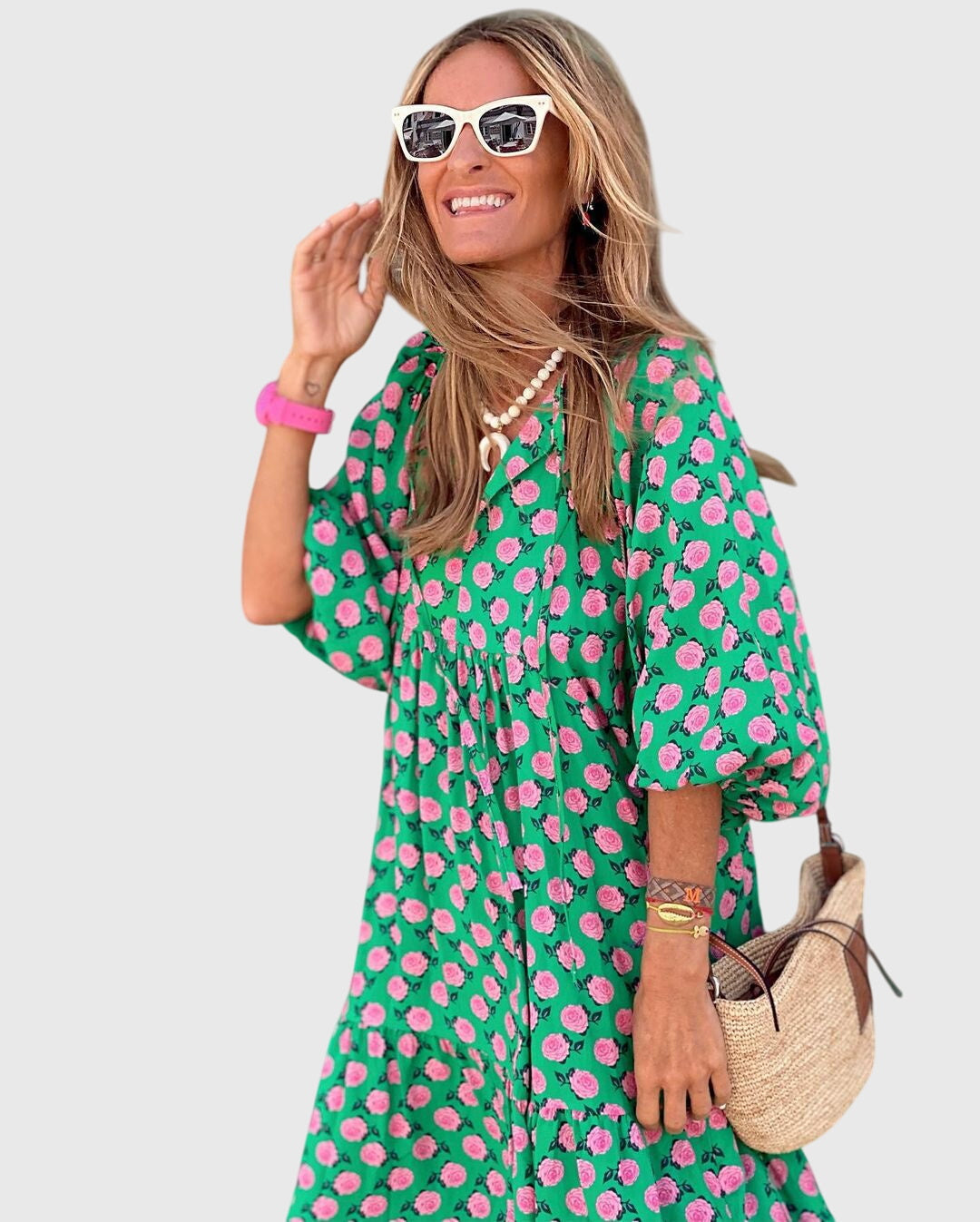 Boho Maxi Dress with Flowing Graceful Line