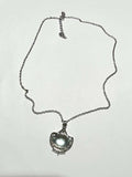 Vintage-Style Green Stone Necklace with Classic Setting