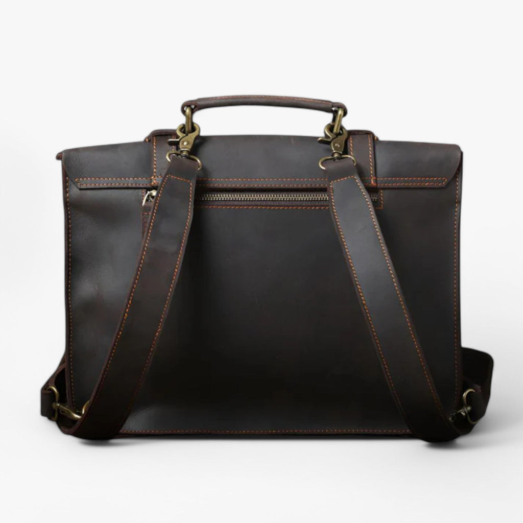 Bolso de hombro de forma holgada con un rico acabado de pátina