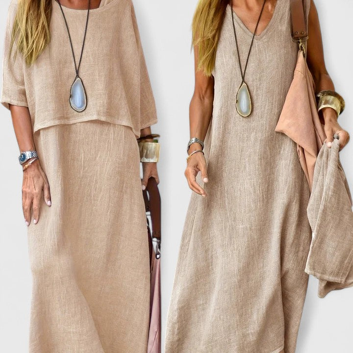 Coordinated Two Piece Set with Top and Skirt