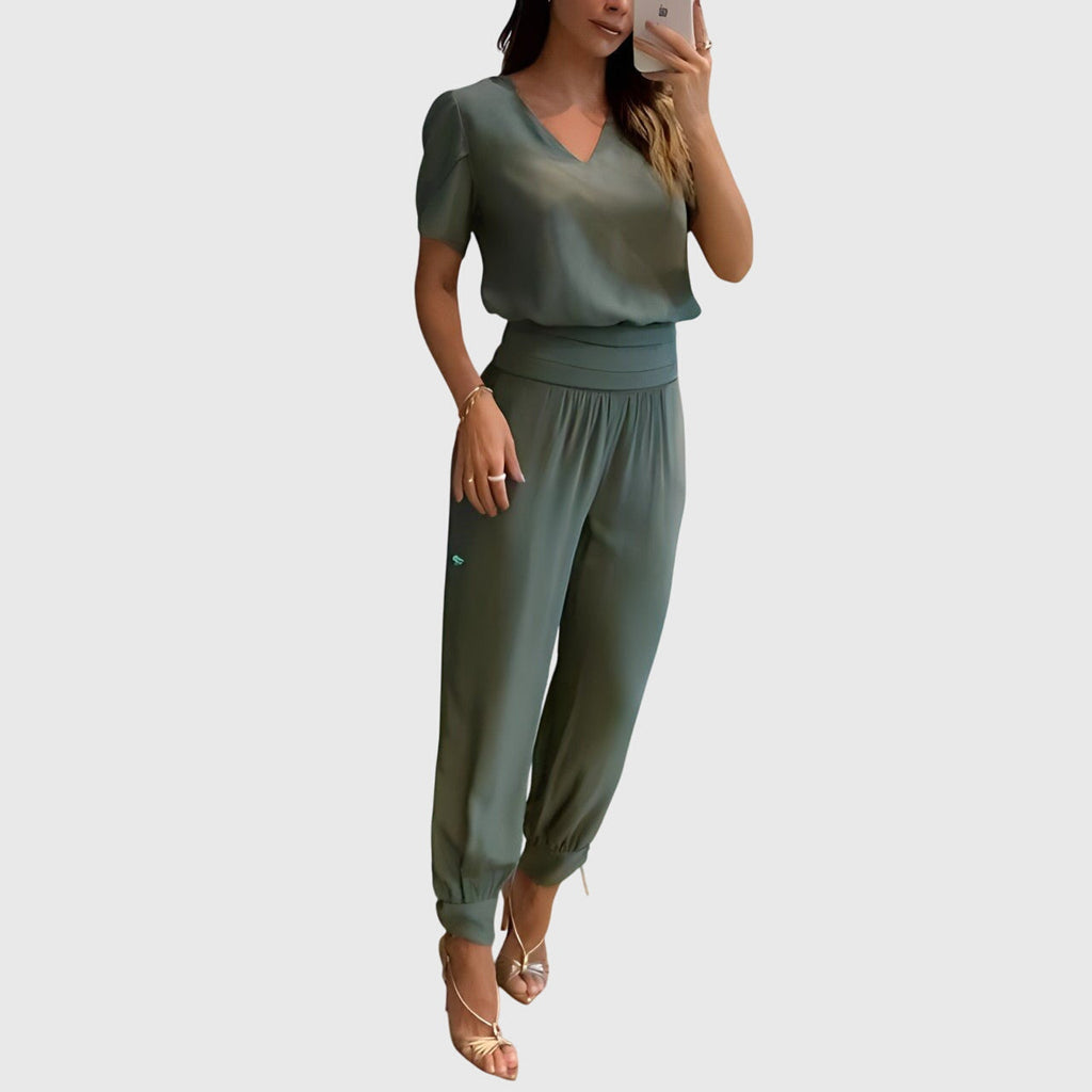 Coordinated Blouse and Trouser Set