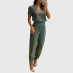 Coordinated Blouse and Trouser Set