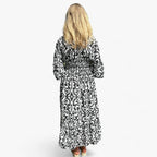 Floral Print V-Neck Maxi Dress for Beach Holidays