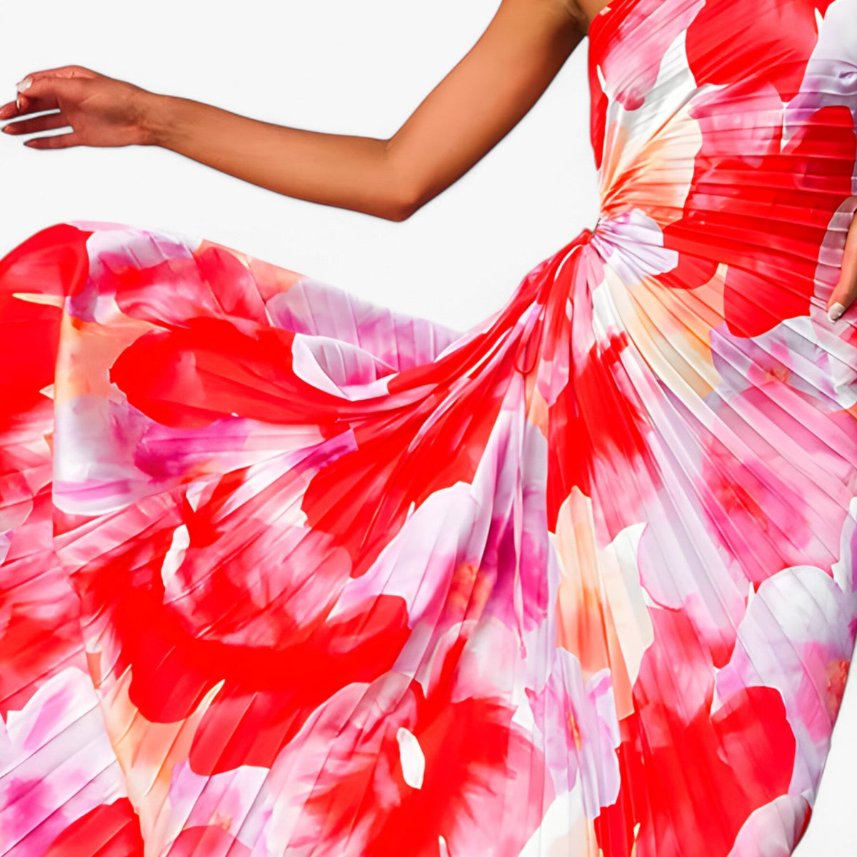 Asymmetric One-Shoulder Dress with Fitted Cut
