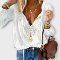 Lace Detail Blouse with Tie Neckline