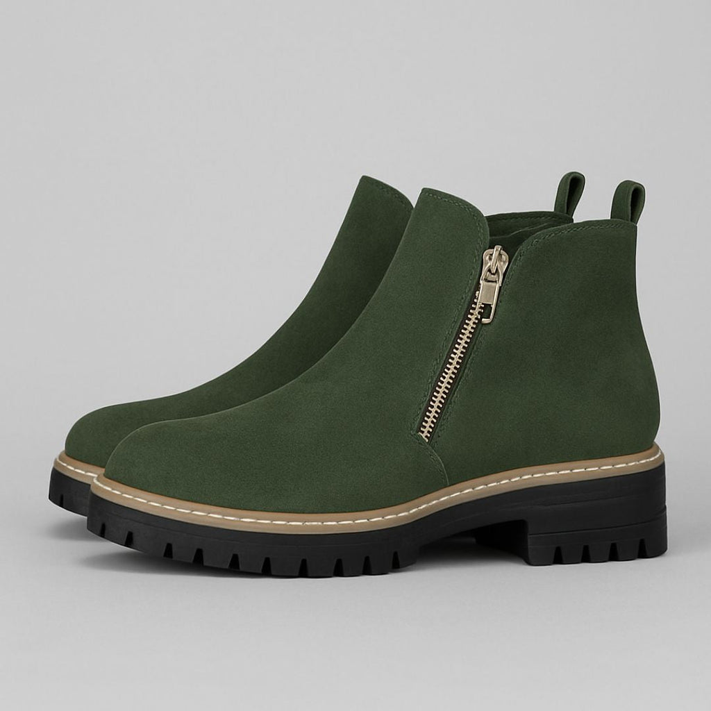 Botines con cremallera lateral y plantilla acolchada