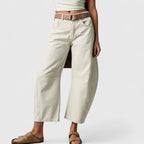 Wide Leg Trousers with Elongating Relaxed Fit