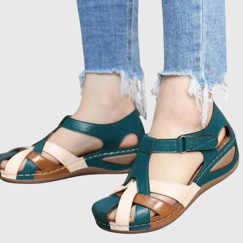 Platform Wedge Sandals with Buckle Strap