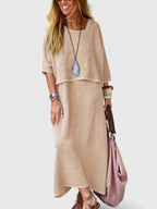 Coordinated Two Piece Set with Top and Skirt