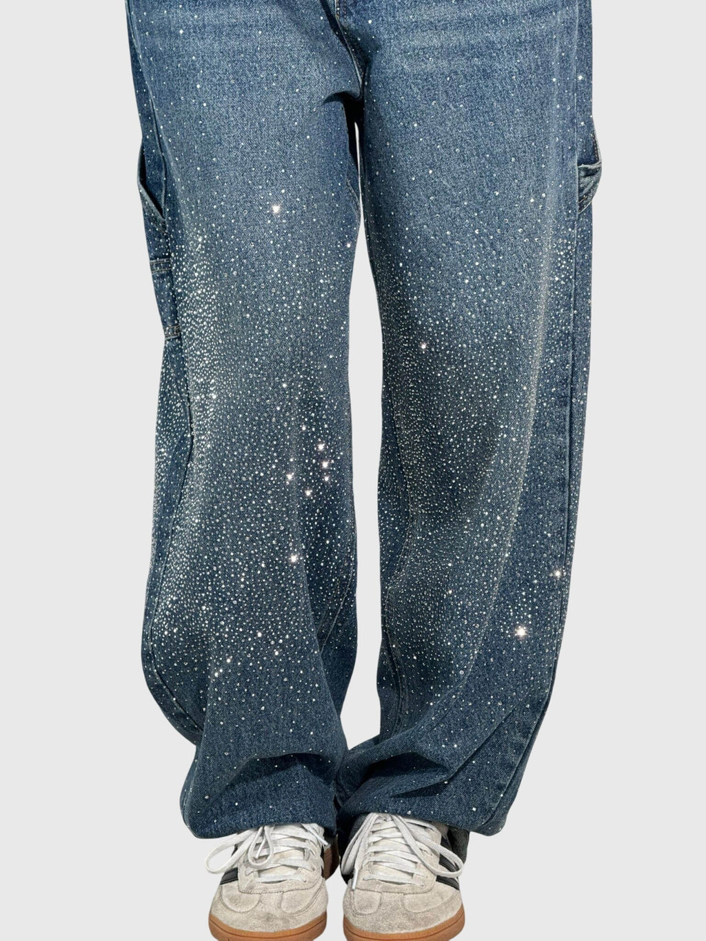 Relaxed Trousers with Sparkling Detail
