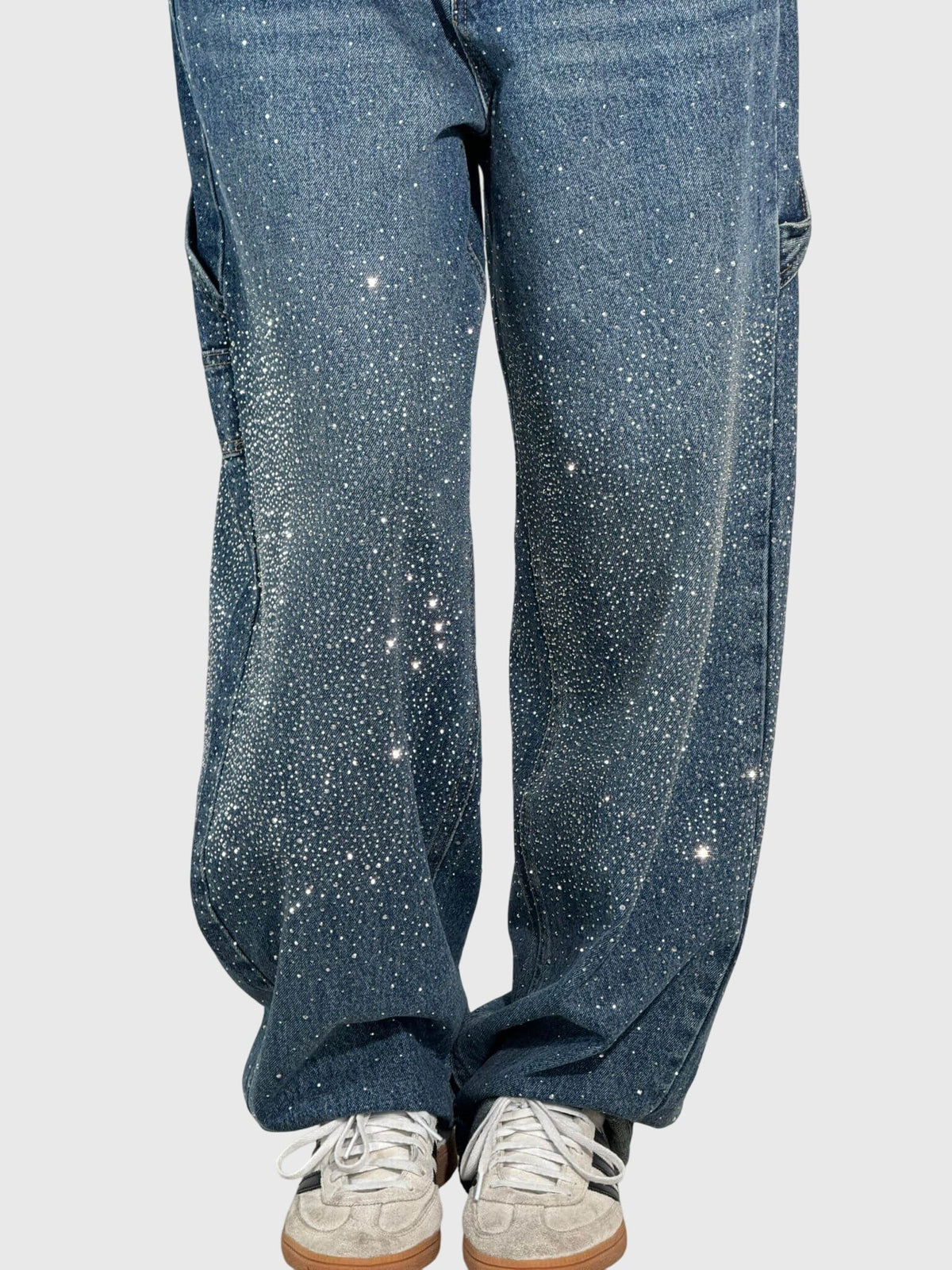 Relaxed Trousers with Sparkling Detail
