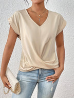 Sweetheart Neckline T-Shirt with Breathable Handle