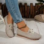 Mocasines con sujeción y plantilla que alivia la presión