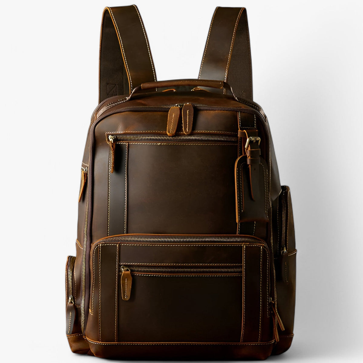 Retro-Style Backpack with Padded Laptop Sleeve