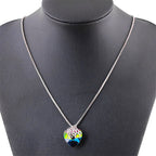 Rainbow Memorial Heart Pendant Necklace with Gentle Meaning