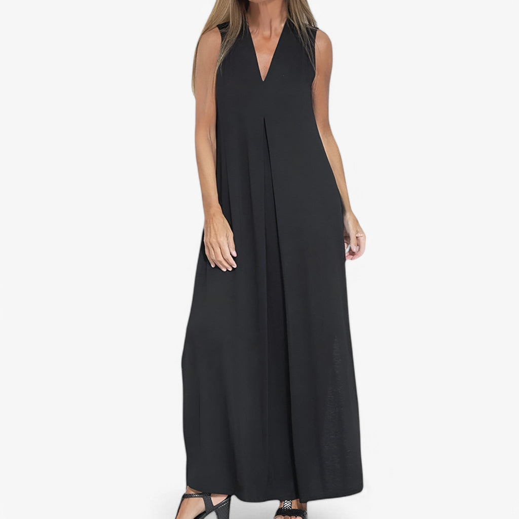 Long Dress and Cardigan Two-Piece Outfit