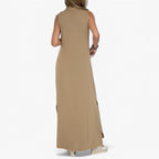 Long Dress and Cardigan Two-Piece Outfit