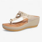Wedge Flip-Flop Sandals with Elevated Heel for the Beach