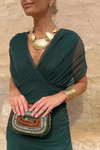 Floor Length Maxi Dress with Graceful Drape