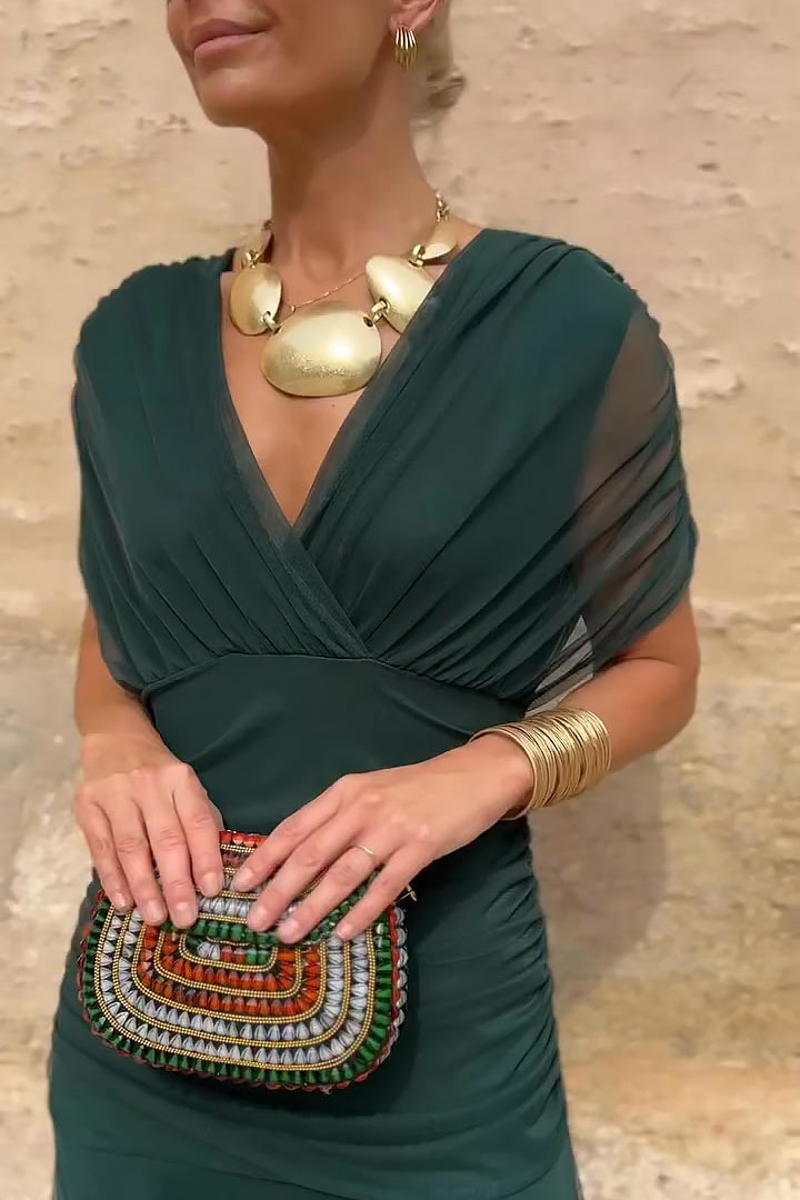 Floor Length Maxi Dress with Graceful Drape