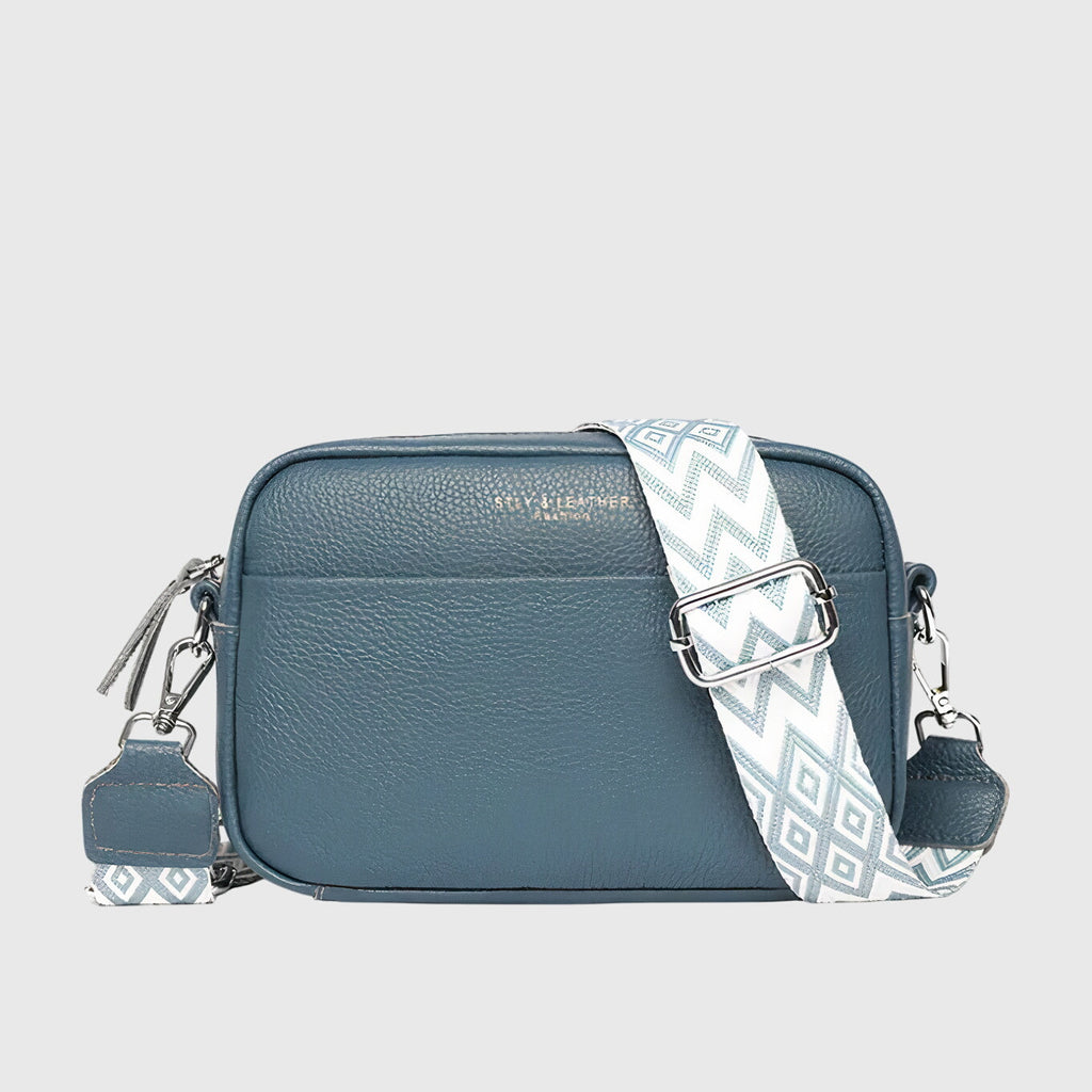 Leather Look Shoulder Bag with Adjustable Strap