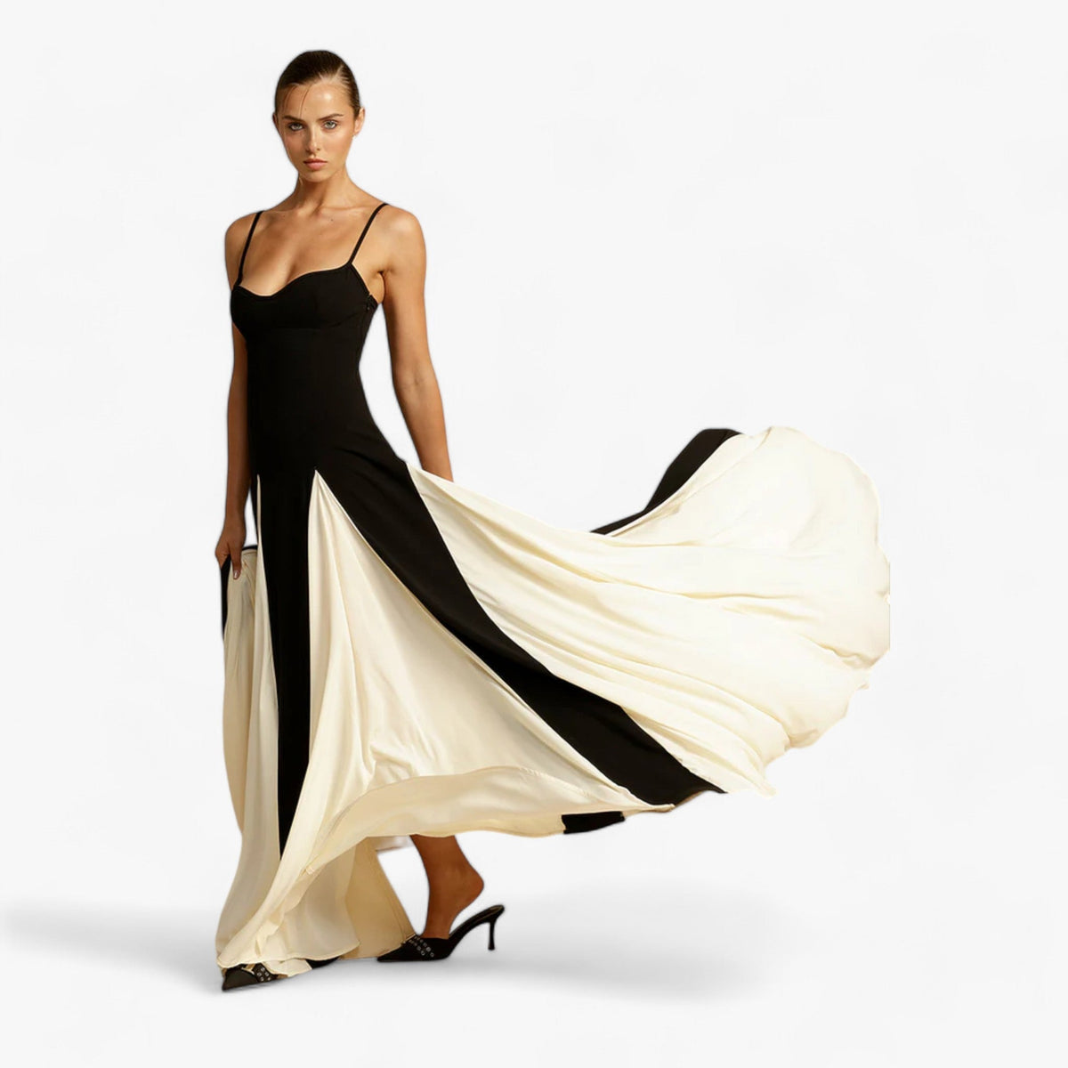 Spaghetti Strap Maxi Dress with Sweetheart Neckline