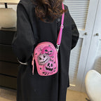 Pumpkin Print PU Shoulder Bag for Halloween Costumes