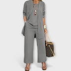 Three Piece Set with Relaxed Coordinated Design