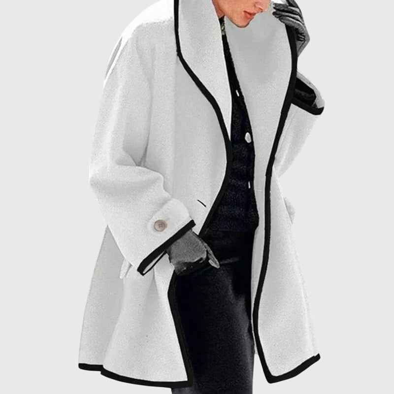 Buttoned Fleece Jacket with Pockets