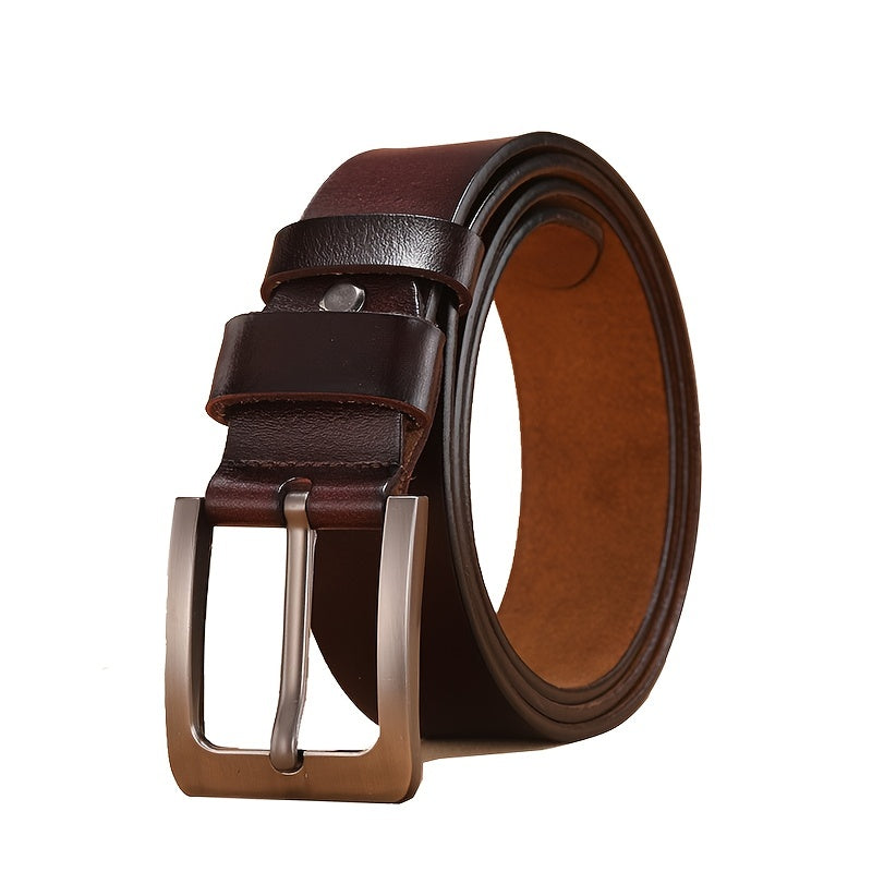 Classic Belt with Pin Buckle and Square Edge