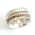 Vintage-Style Spinner Ring with Turning Outer Band