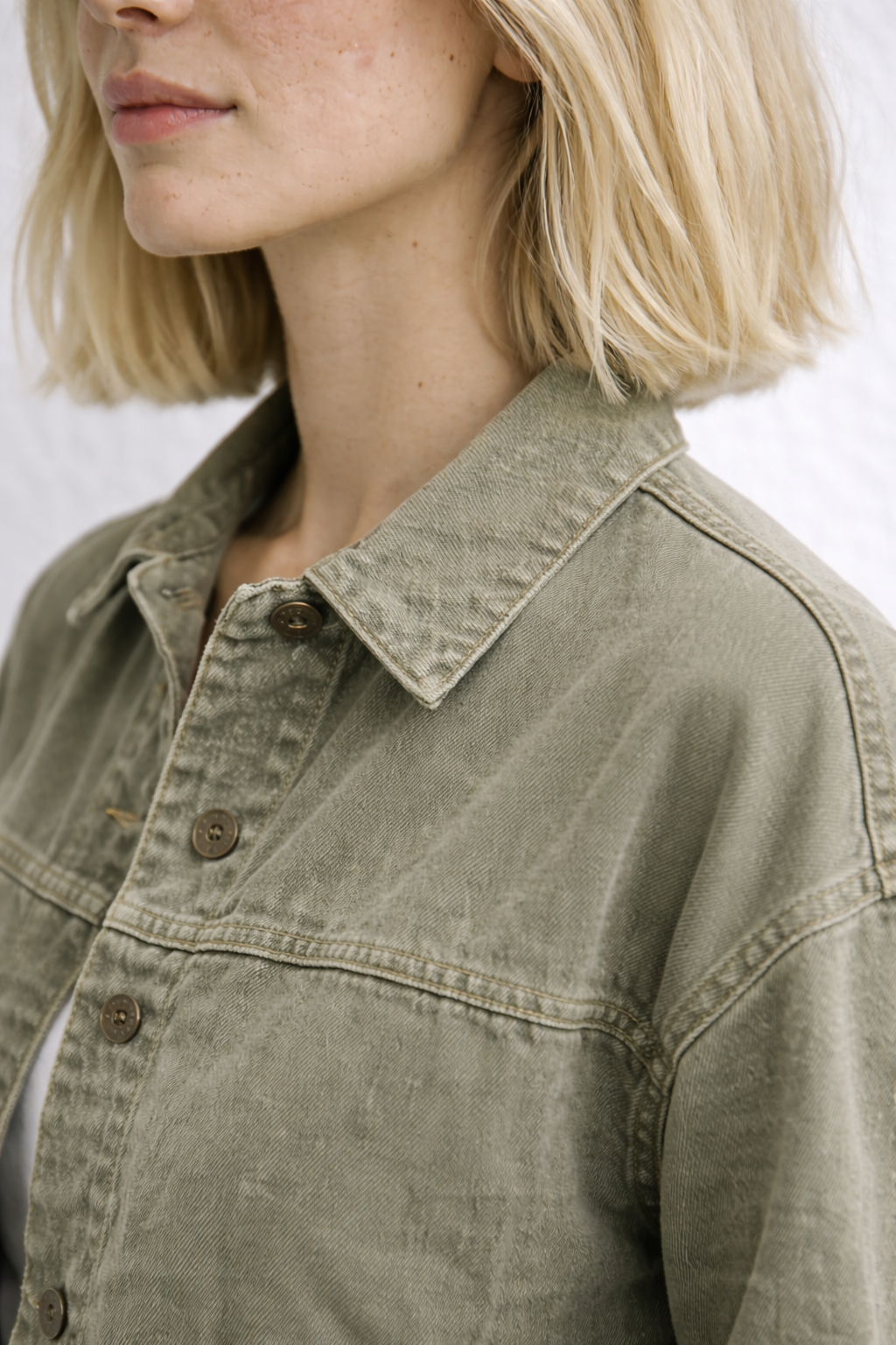Jacka i denimlook med funktionellt tyg som andas