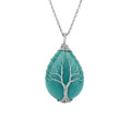Tree of Life Pendant Necklace with Natural-Look Stones