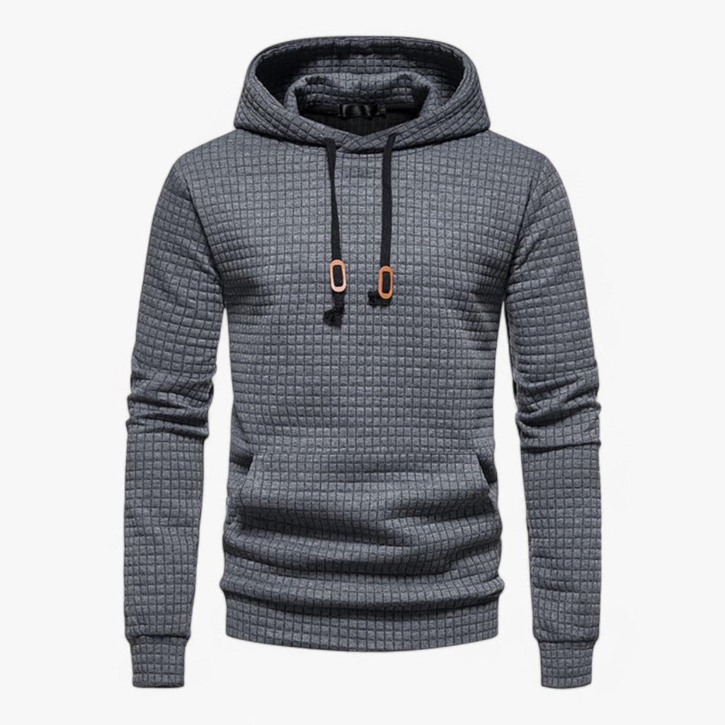 Mjuk fleecehoodie med känguruficka och justerbar huva