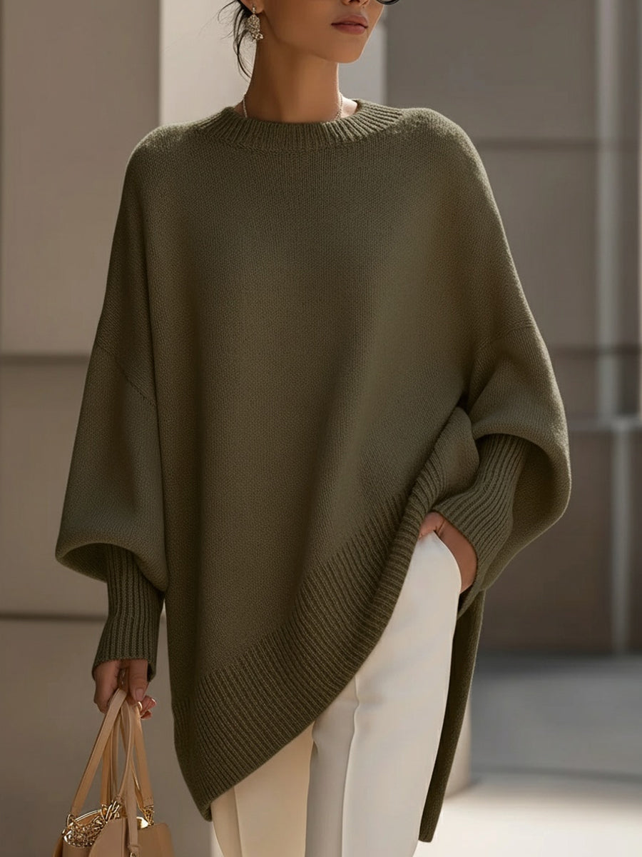 Long Sleeve Jumper with Graceful Drape