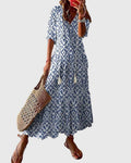 Boho V-Neck Summer Dress with Vintage Character