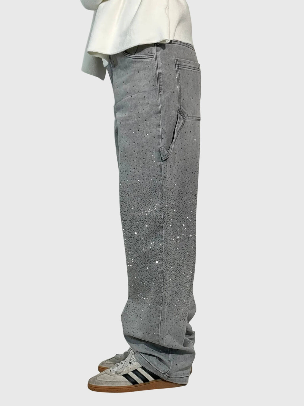 Relaxed Trousers with Sparkling Detail